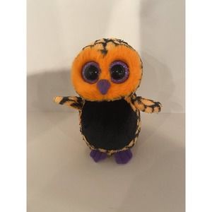 Beanie Boos 6" Haunt the Halloween Owl Orange & Black - TY - No Hang Tag